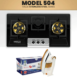 Hanco Model 504 Stainless Steel Dynamold Heavy Grill Burners + SG Deluxe Automatic Iron