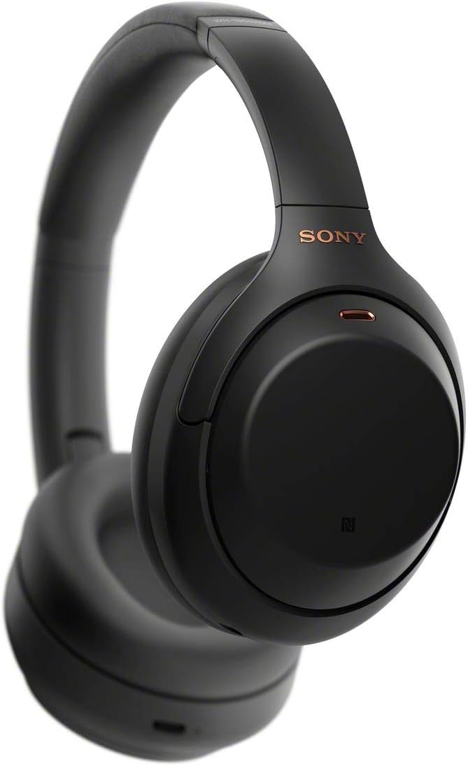 Sony WH1000XM4 Best Premium Wireless Noise Cancelling Headphones - Built-in mic for Calls - Compatible with Alexa - 30hr Battery - Includes Premium Carrying Case, in-Flight Adapter, Aux Cable - Black