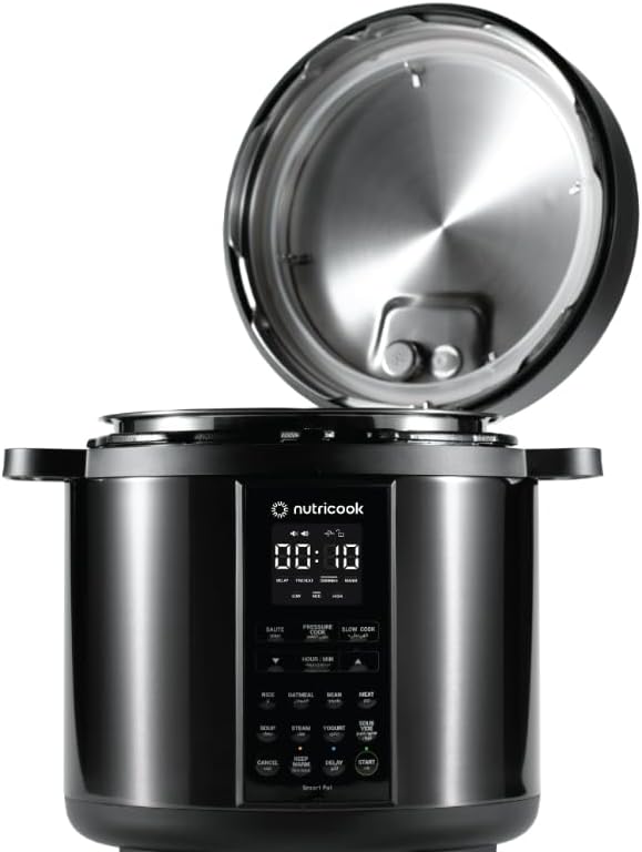 Nutricook Smart Pot 2 8 Liters 9 In 1 Electric Pressure Cooker, Steamer, Sauté Pot, Yogurt Maker & More, 12 Programs With New Lid