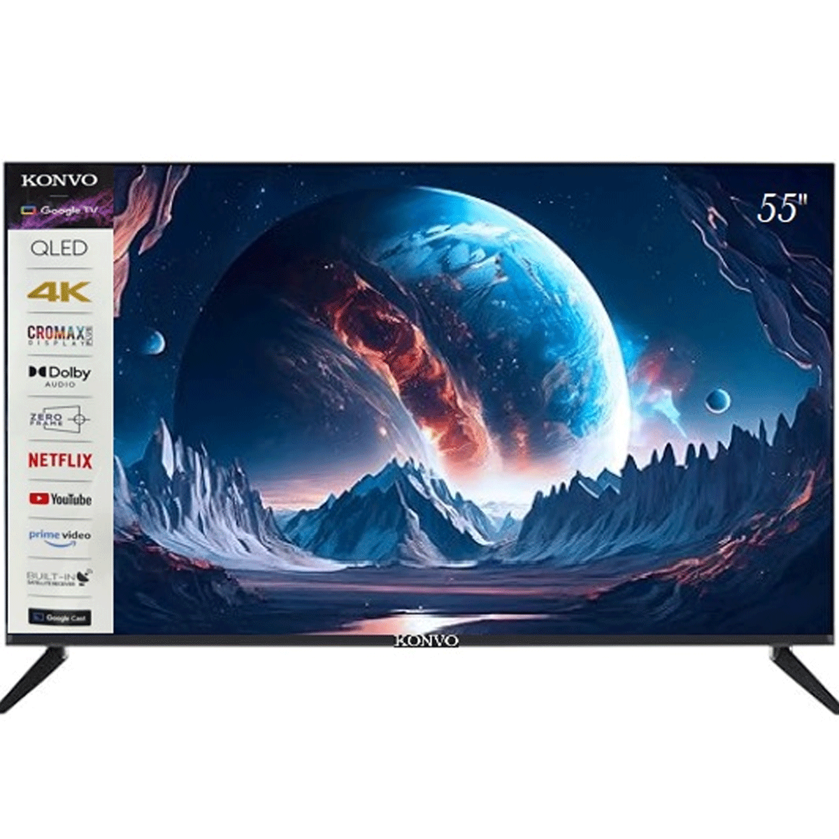 Konvo 55K7A 55 Inches QLED 4K Google TV