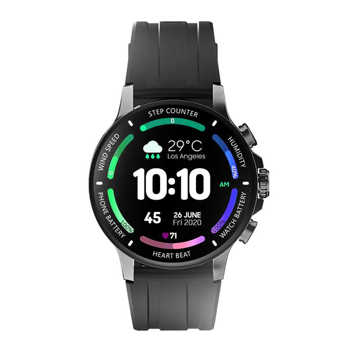 Faster NERV Watch 3 Pro SE - 2 Straps: Black Chain + Black Silicon