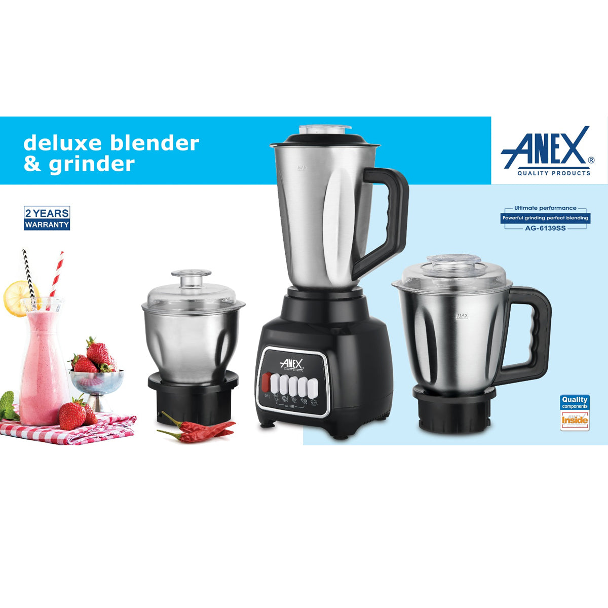 Anex AG-6139SS Blender Grinder