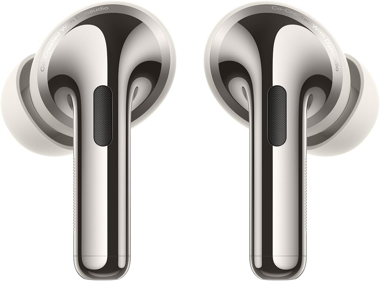 ONEPLUS Buds Pro 3 Wireless Earbuds, Dual Drivers in-Ear Buds, Dual DACs, Dynaudio EQs, Up to 50dB Adaptive Noise Cancellation, Up to 43Hrs Battery (Lunar Radiance)