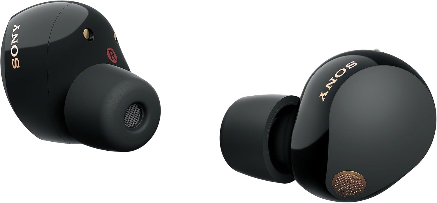 Sony WF-1000XM5 The Best Truly Wireless Noise Cancelling Earbuds, Made from Recycled Plastic Materials, Clear Bluetooth Signal, Adaptive Sound Control with AI, Xm5 Headphones, Black