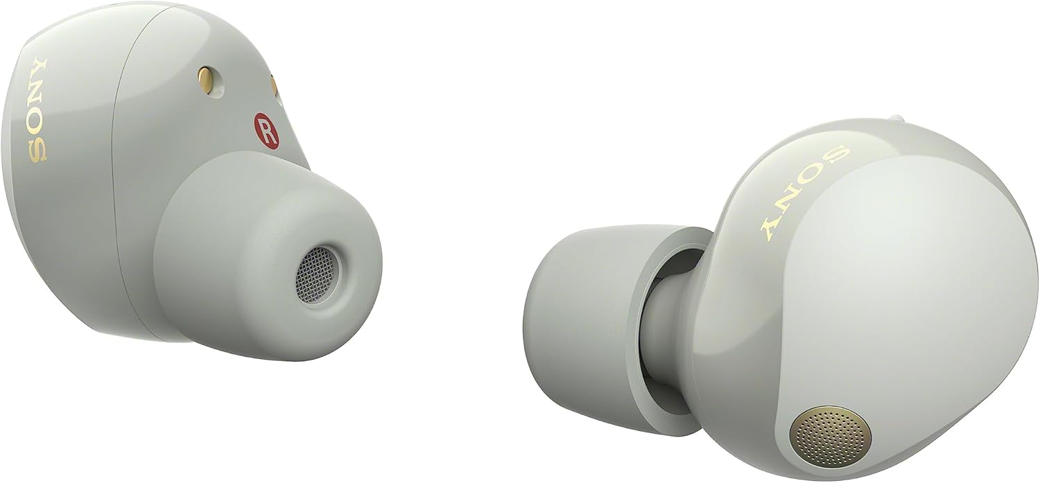 Sony WF-1000XM5 The Best Truly Wireless Noise Cancelling Earbuds, Made from Recycled Plastic Materials, Clear Bluetooth Signal, Adaptive Sound Control with AI, Xm5 Headphones, Silver