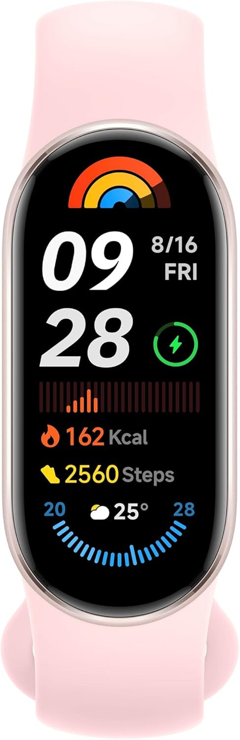 Xiaomi Smart Band 9 Global Version (2024) 1.62" Amoled Display | 233 mAh Battery | up to 21 Days of Battery Life | Over 150 Workout Modes | BT 5.4 | 50M Water Resistant - Mystic Rose