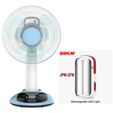 SOGO Rechargeable Fan JPN 630 + Sogo Rechargeable Light JPN-378