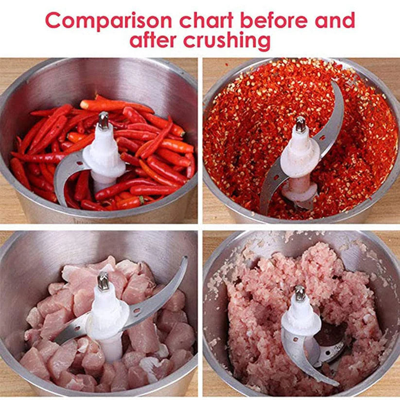 Meat Chopper Electric Grinders Food Processor - 2L