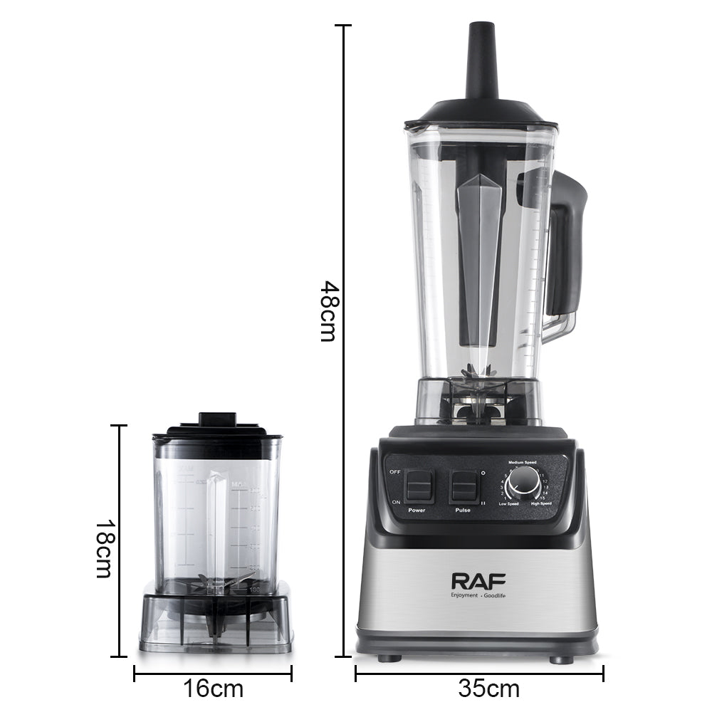 RAF 3 in 1 Electric Blender 6 Blades Strong Power Fast Start Easy to Clean - 2855