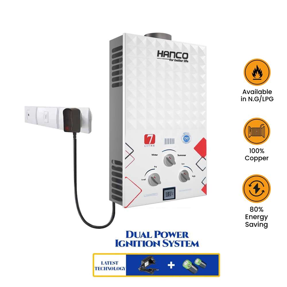 Hanco Hanco 7 Litre Instant Water Heater – Model 710 Dual Ignition – Gas Gey ...