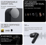 NOTHING CMF Buds Pro 2 Wireless Earbuds, Hi-Res Audio with LDAC, 50 dB Hybrid Noise Cancelling Earbuds, Ultra Bass Technology, Bluetooth 5.3, 43H Play Time with Charging Case, 6 HD Mics Headphones, Blue