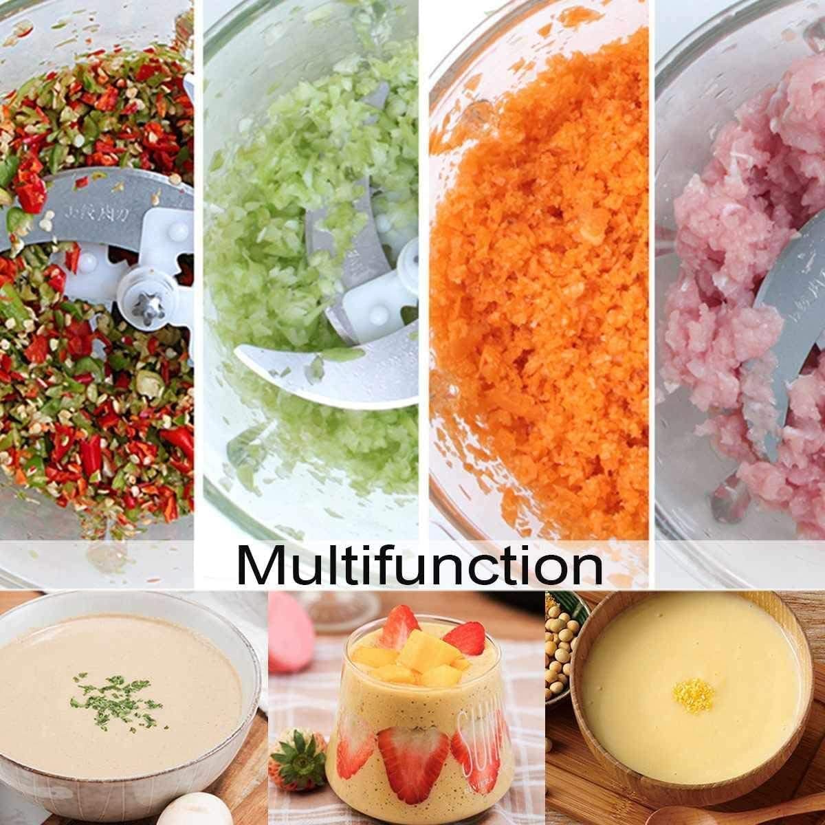 Professional Stainless Steel Electric Meat Grinder Kitchen ELectric Food Chopper Vegetable Cutter Food Processor Mincer Fruit Nuts Slicer With 3L Bowl