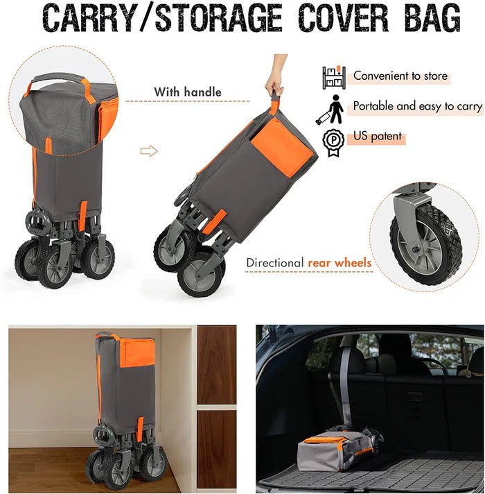 Portable Folding Wagon Cart - Ourdoor Camping Utility Cart