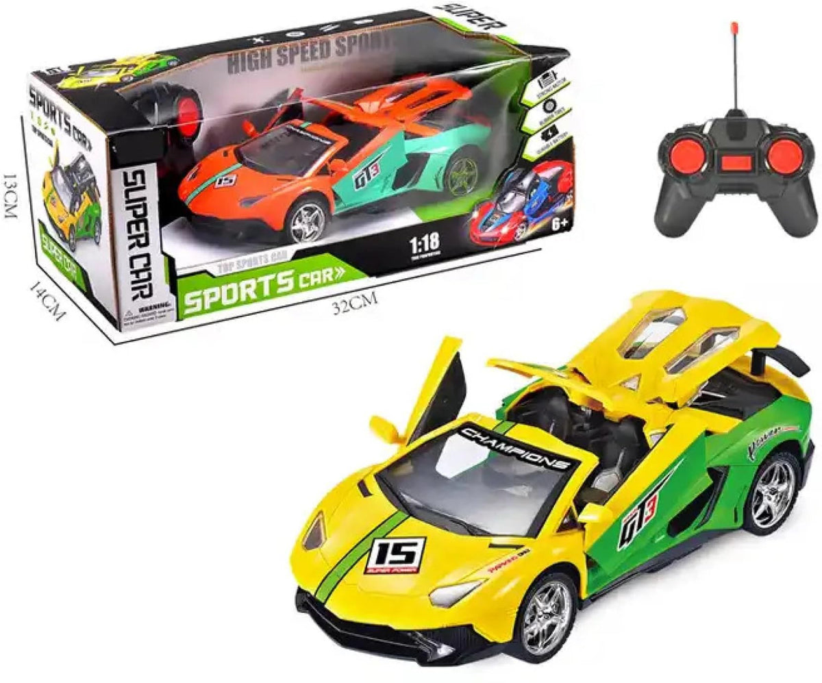 1:18 Scale High-Speed Remote Control Super Sports Car with Openable Doors – ITEM NO 3688-S53A