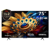 TCL 75 Inch 4K QLED HDR Dolby Vision Atmos Onkyo 2.1CH Slim & Uni-body Google TV 75C655-Pro