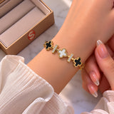 Timeless Clover Gold Bracelet⭐ for Women – Elegant Designer-Inspired Wristwear