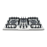 Hanco Regular Hob Stainless Steel Body	Model 781 3 Burner, 800 mm,  Steel, Heavy Grill, Sabaf Burner, -AAA.