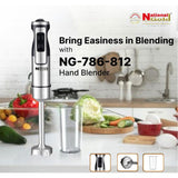 National Gold Hand Blender With 600ml Measuring Cup (NG-812)