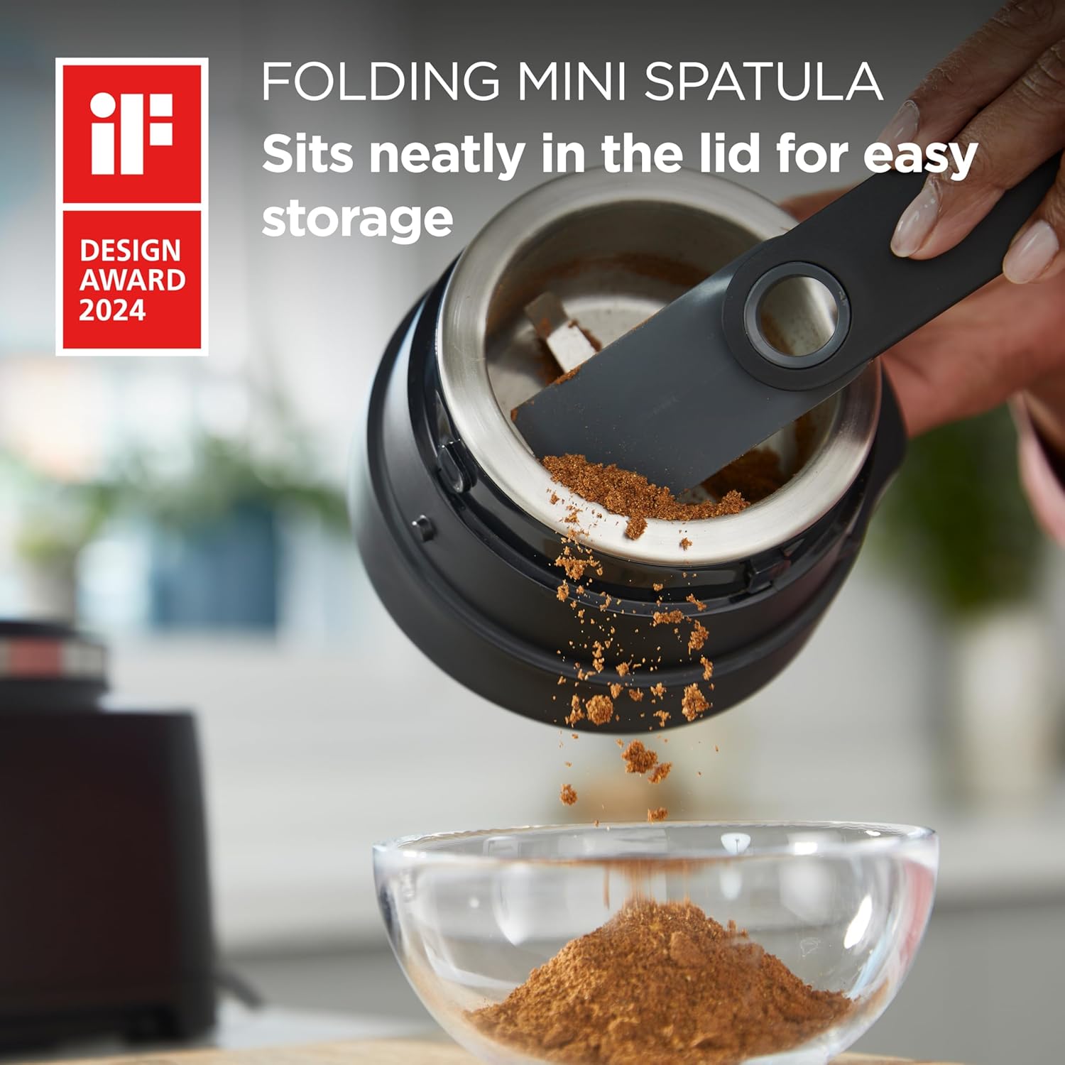 Kenwood Duo Prep CHP80.000BK, Food Chopper and Grinder 2-in-1 with Serrated Quadblades, High Speed Compact Grinder, Non Slip Base, Dishwasher Safe, 800W