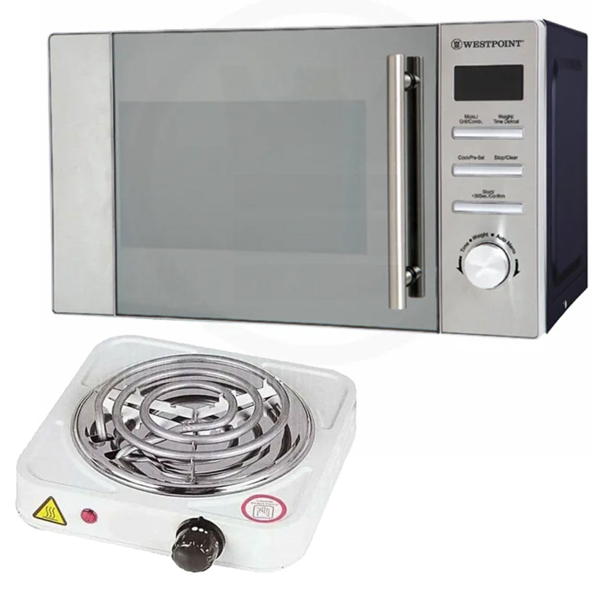 Westpoint Microwave Oven with Grill WF-830 - 28 Litres + Electric Stove/Hot Plate