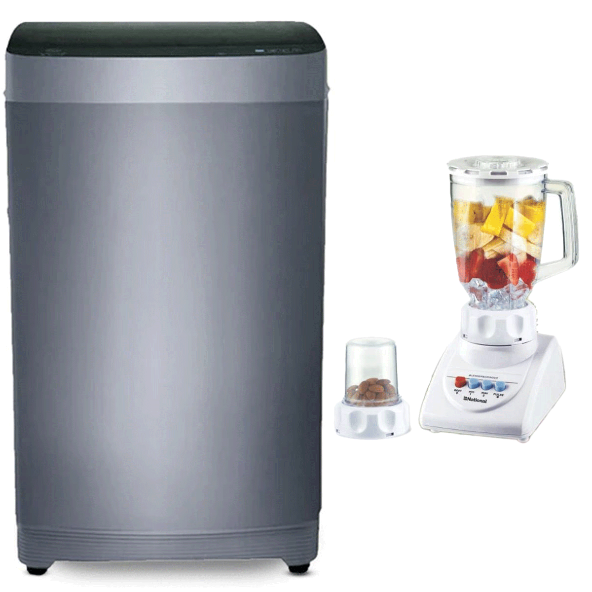 PEL Washing Machine Fully Auto PAWM-900 + 2 In 1 Premium Blender