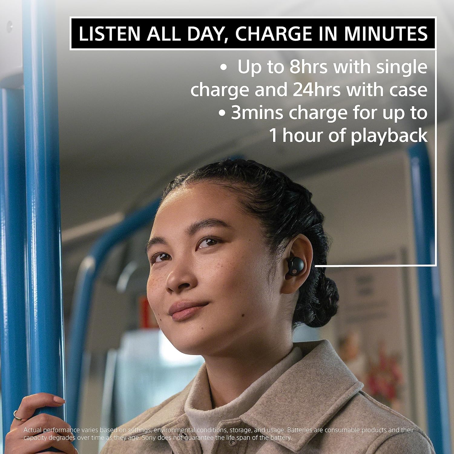 Sony WF-1000XM5 The Best Truly Wireless Noise Cancelling Earbuds, Made from Recycled Plastic Materials, Clear Bluetooth Signal, Adaptive Sound Control with AI, Xm5 Headphones, Silver