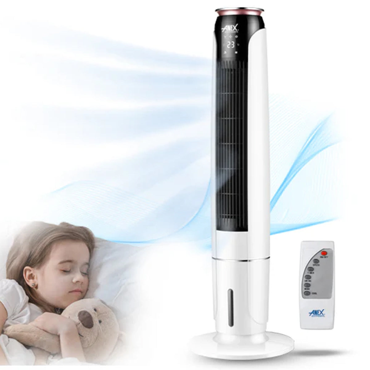 ANEX Deluxe Tower Fan Air Cooler AG-9086