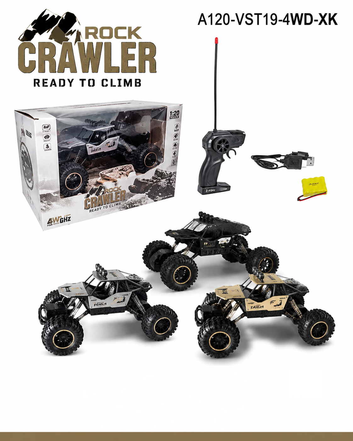 Crawler RC Off-Road Car – Rechargeable Remote Control item no 6141