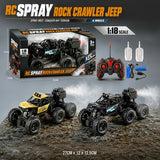 RC Spray Rock Crawler Jeep – 6 Wheels Rechargeable Remote Control Off-Road Truck item no 299B