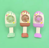 Rechargeable Mini Popsicle Ice Cream Fan With Stand