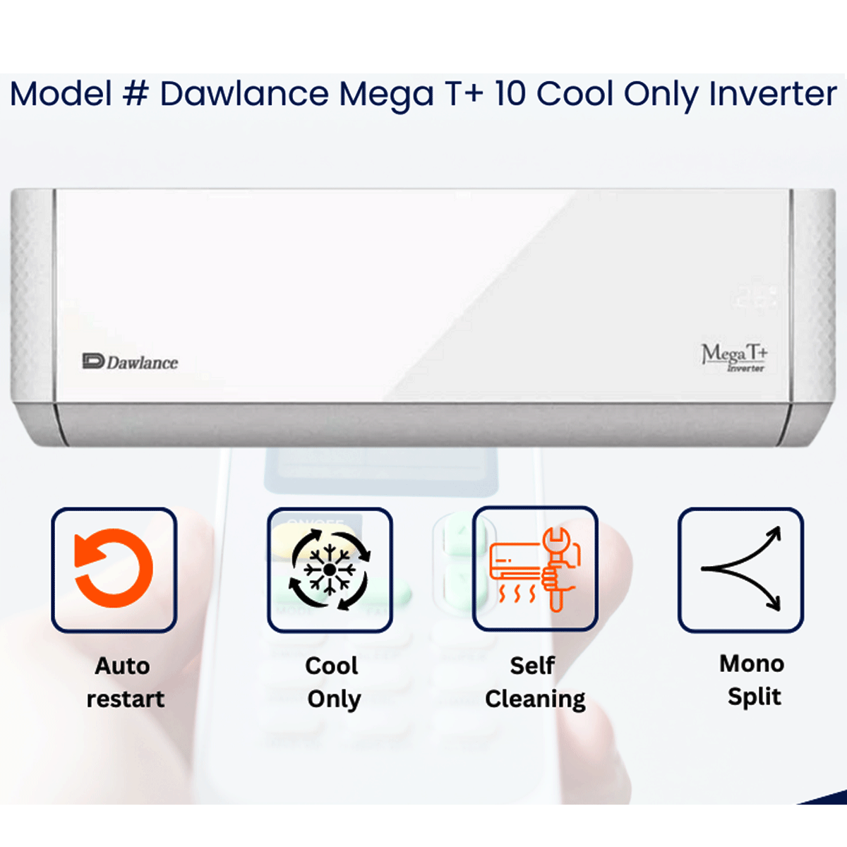 Dawlance Mega T+ 10 Cool Only Inverter Split AC