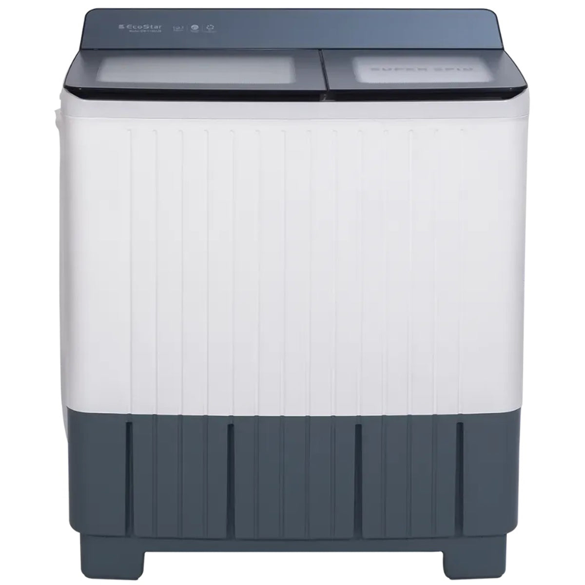 EcoStar Twin Tub - Glass Lid (Transparent) Washing Machine EW-T1002JB - 10KG Capacity