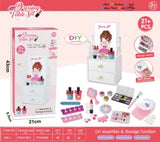 21+ Pcs DIY Wooden Style Vanity Dressing Table Set with Makeup & Nail Art Kit – Item No. 769-2