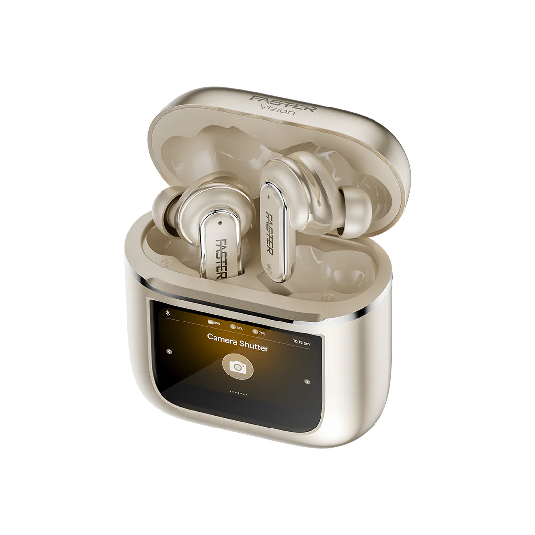 Faster Vizion Earbuds - Metallic Gold