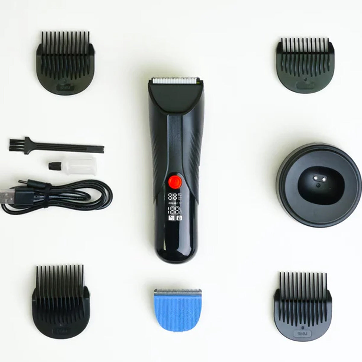 JAWA RGB Balls Trimmer JW-899 – 2-in-1 Beard & Body Trimmer with Digital Display | Balls Trimmer | Under Leg & Arm Private Part Trimmer | Face Trimmer | Washable