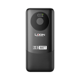 Login L-709 Voltra | 10000mAh 22.5W | Attached Cable PD & Lightning - Black