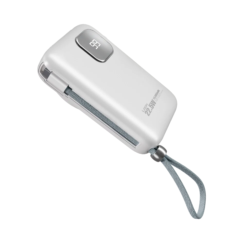 Login L-711 Magcore | 10000mAh 22.5W | 15W Magsafe | Attached PD Cable - White