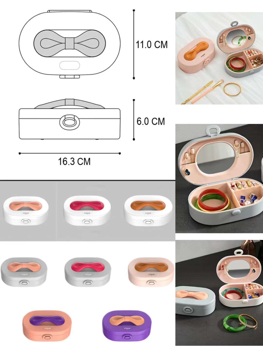 Multipurpose Storage Box For Cosmetic & Jewellery  Plastic Body With Silicon Case
