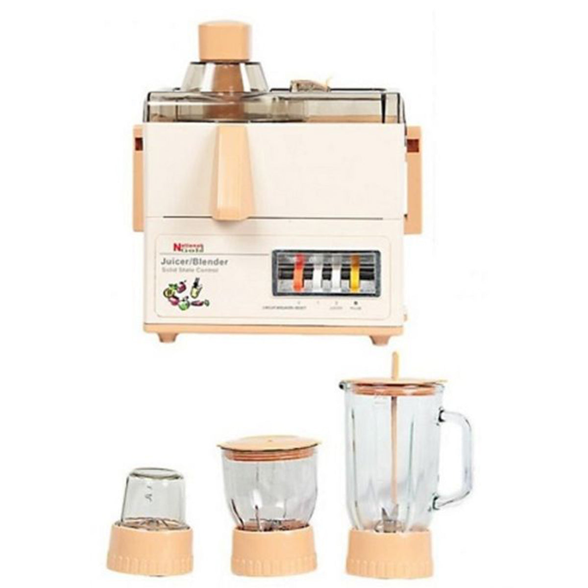 National Gold Juicer Blinder Grinder & Dry Mill 4 in 1 500W (NG-JB4OS)