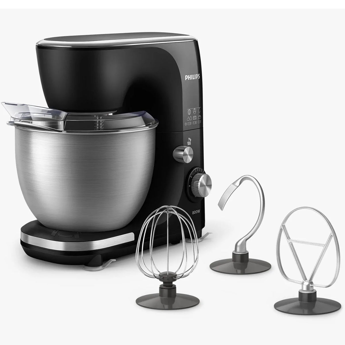 Philips HR7922 Kitchen Machines, 4 in 1 Food Processor 800w, 4 Accessories, 12 speeds, 5L SS Bowl