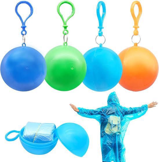 Portable raincoat kechain
