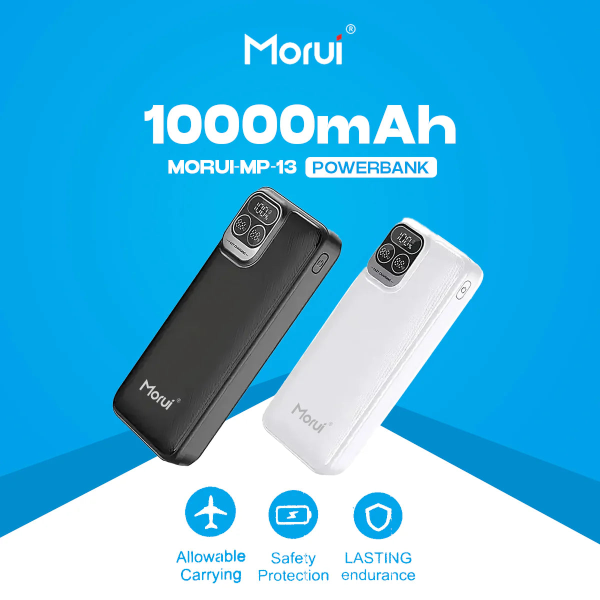 Morui Powerbank MP 13 Portable Power Bank 10000mAh With 22.5W Super Fast Charging