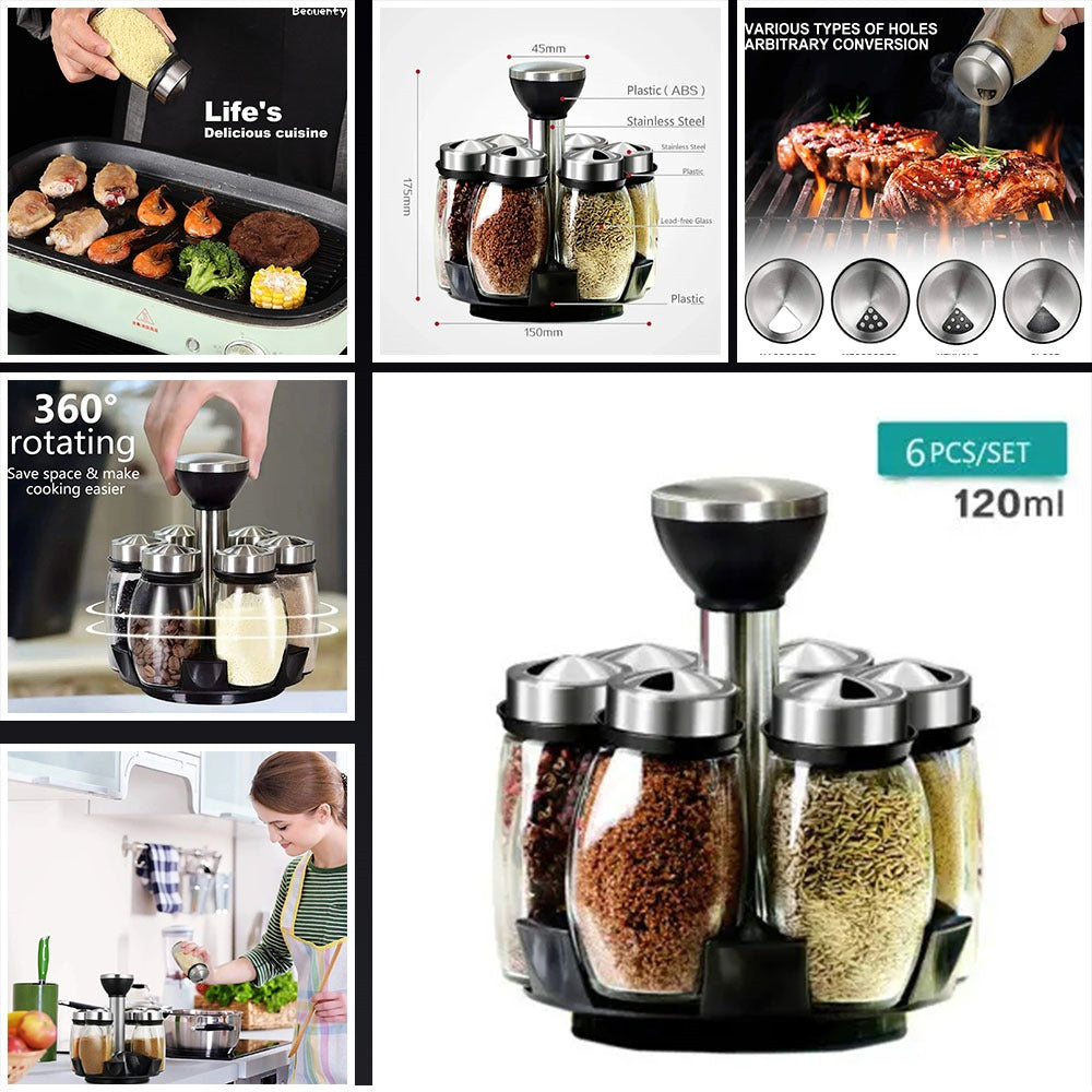 Premium Quality 360 Rotating Spice Jar Rack – Surmawala Website