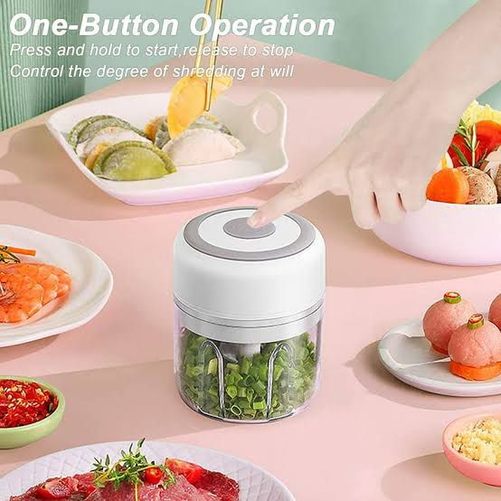 Rechargeable 250ML 3 Blades Garlic Food Processor Chopper
