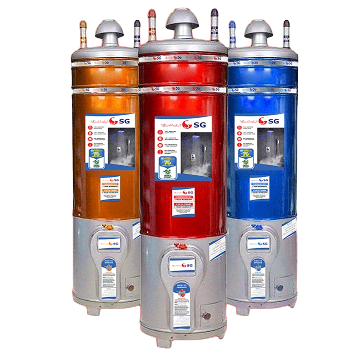 SG 10X10 30G Electric+ Gas Storage Geyser Hybrid Technology Energy Efficient Plus