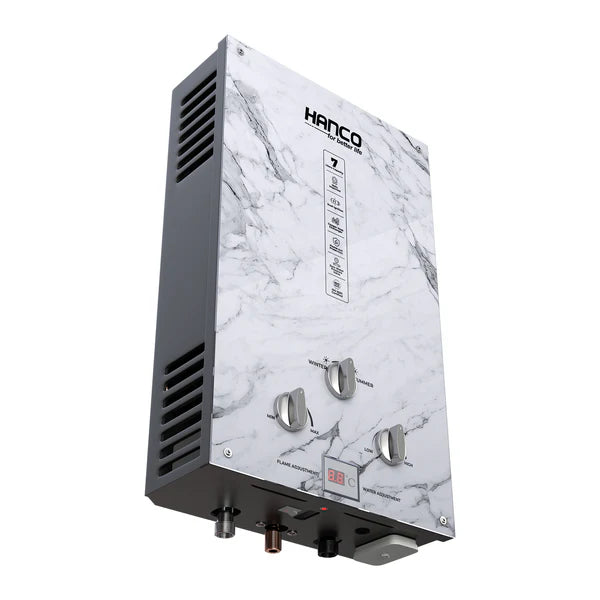 Hanco 7 Liters Instant Water Heater - Model 7G3 Dual Ignition - Gas Geyser