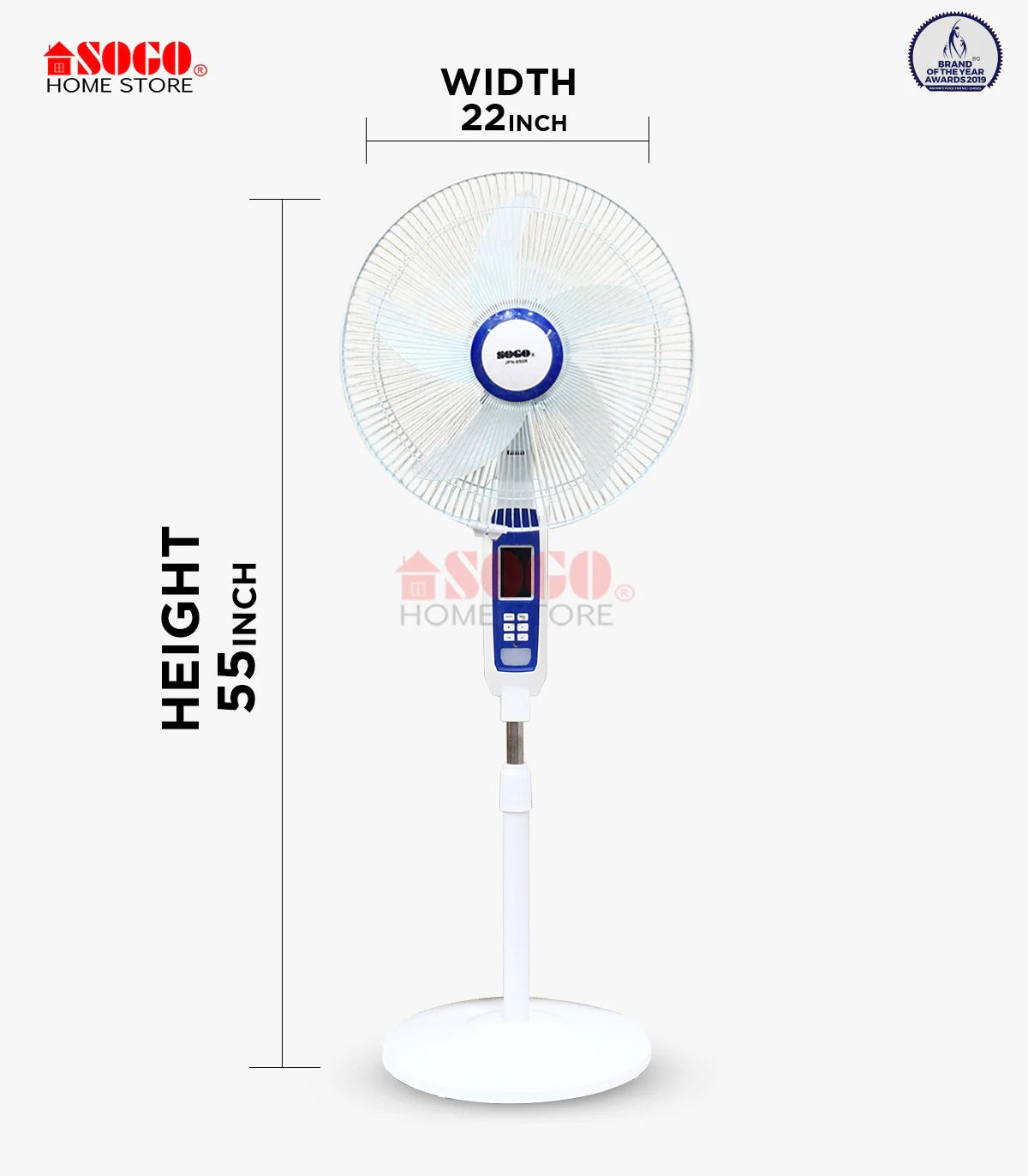 Sogo Rechargeable Floor Fan (JPN-651 R)