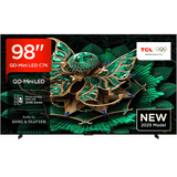 98-inch TCL QD-Mini LED C7K TV with decorative design on screen