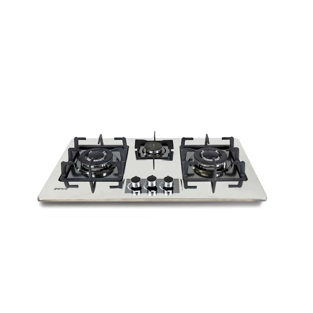 Hanco HH-T760FB 3 Burner, 760 mm, Black Steel, Square Heavy Grill, Sabaf Burner. Heavy Grill