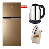 Dawlance 9178 WB Chrome FH Freezer-On-Top Refrigerator - 13.5 CFT + Imported Kettle & premium Iron
